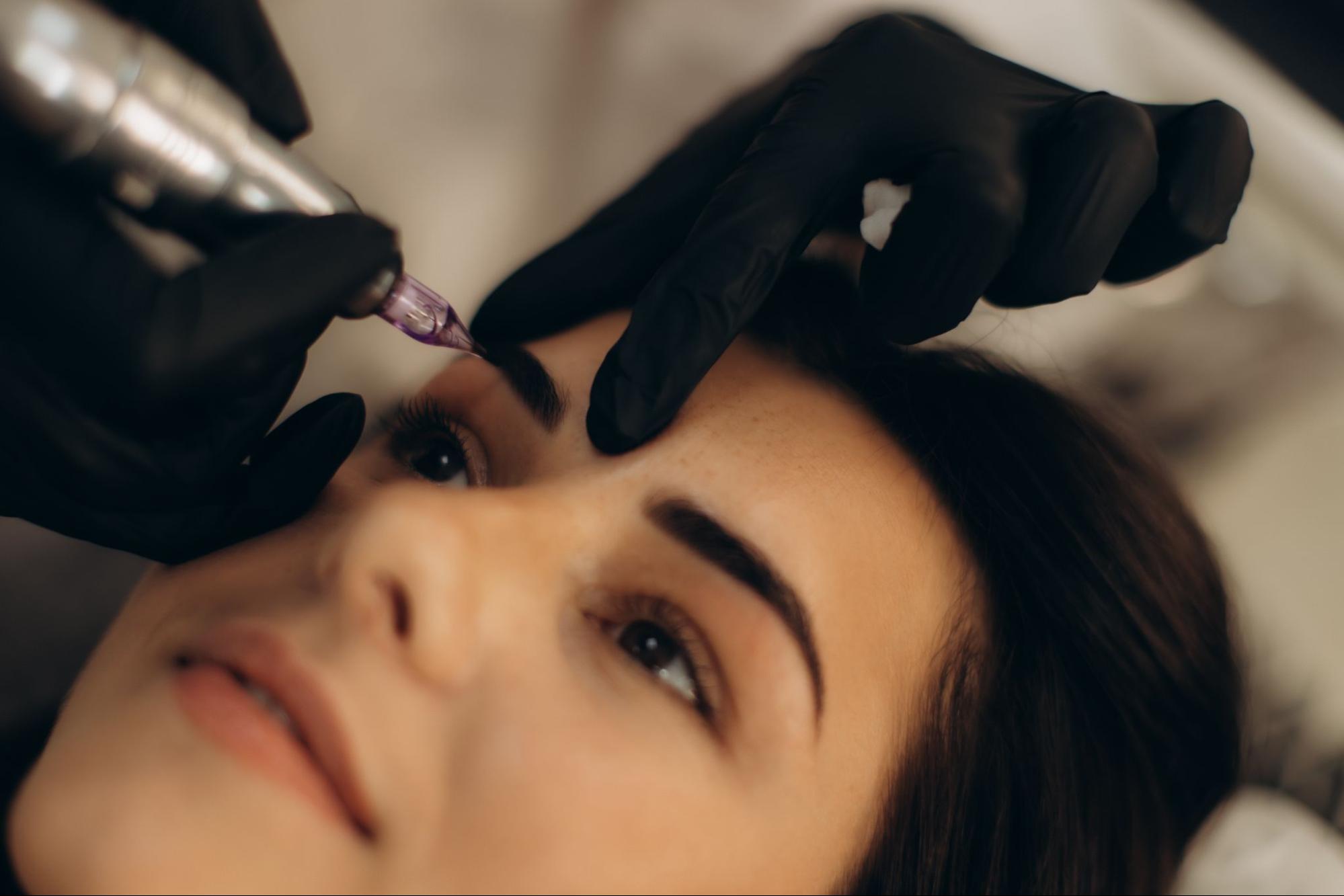 SculptPMU by Mi nano brows vs microblading treatment in Romford for soft healed brows.