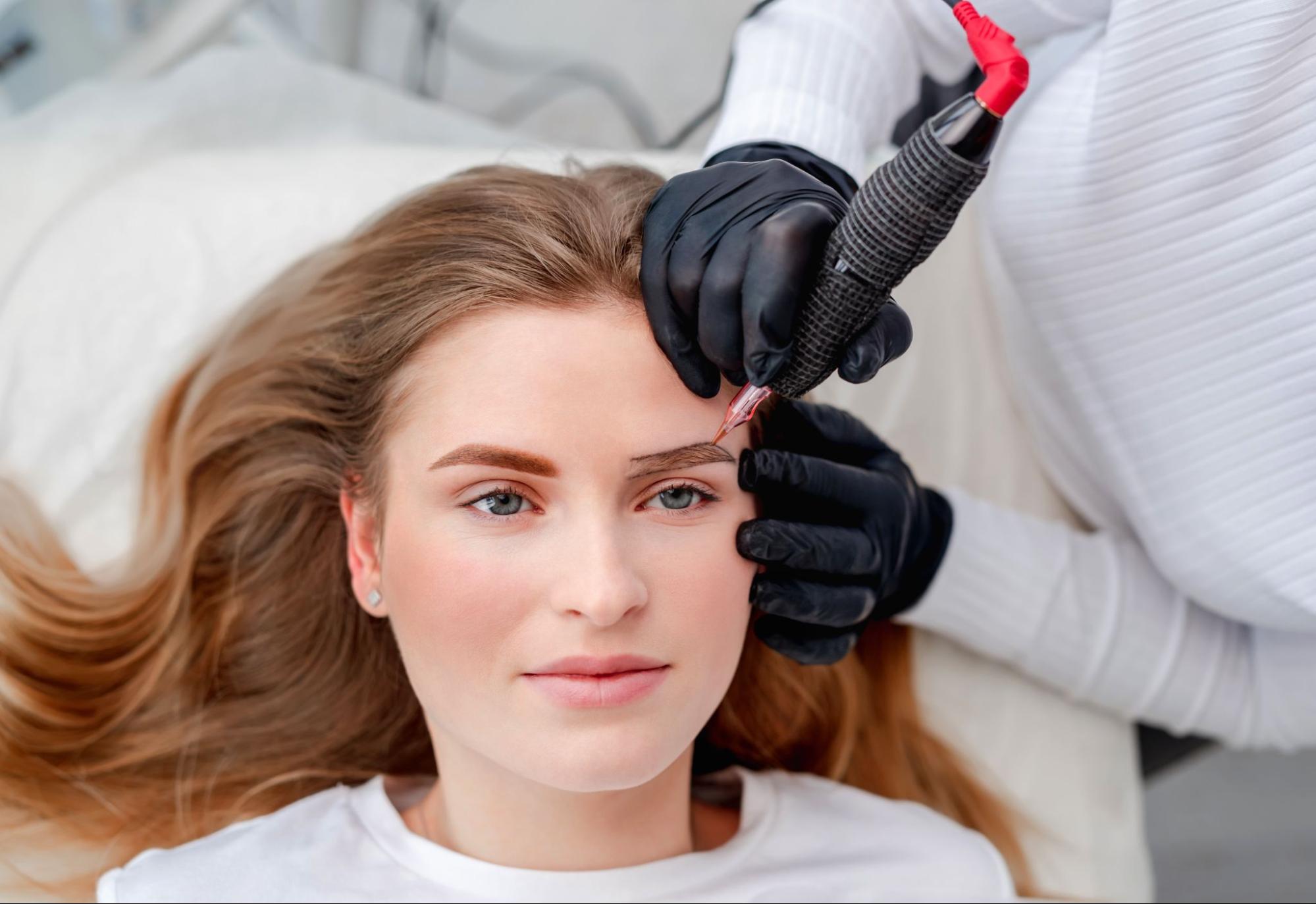 SculptPMU by Mi permanent eyebrows treatment in Romford creating soft natural brows.