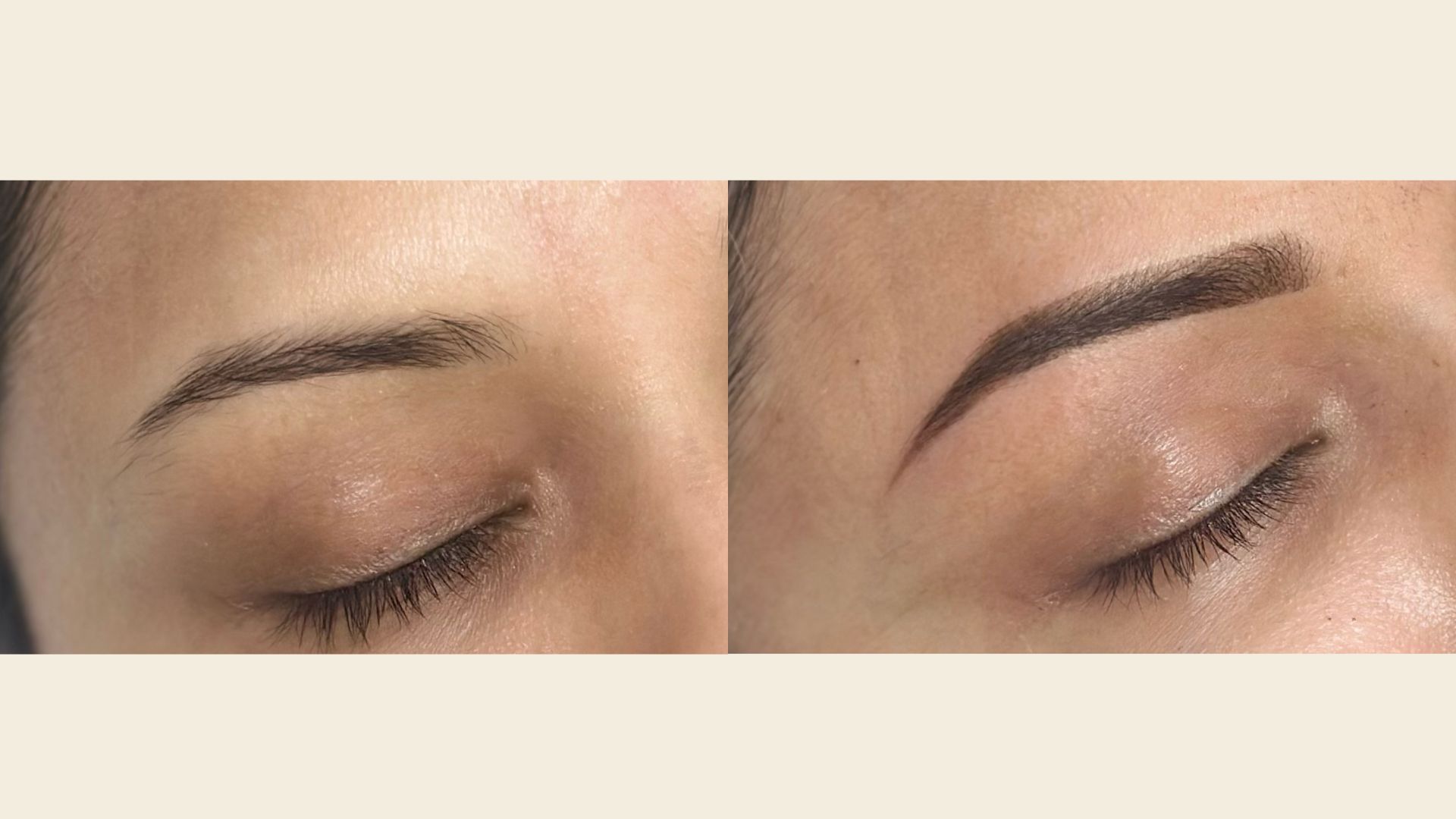 Microblading for sparse brows creating fine, natural-looking hairstrokes.