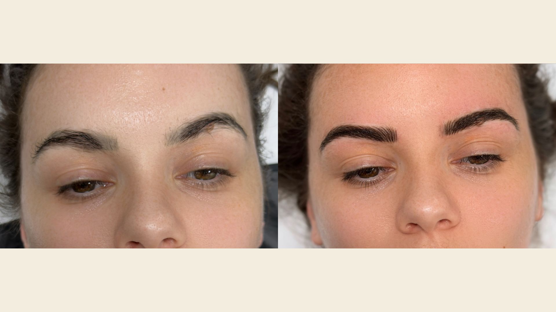 Ombre brows vs combination brows showing different brow finishes for individual beauty preferences.